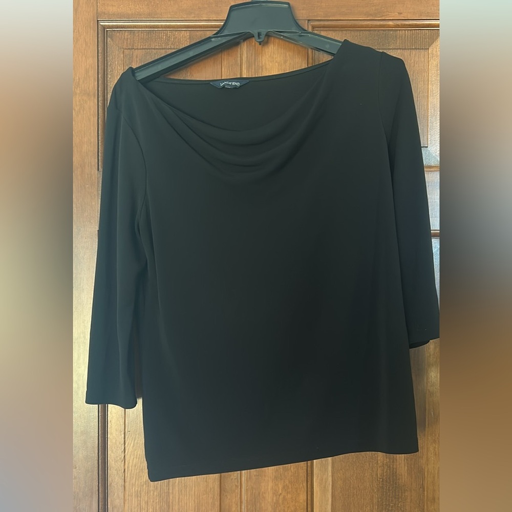 Lands' End Black Women's Blouse